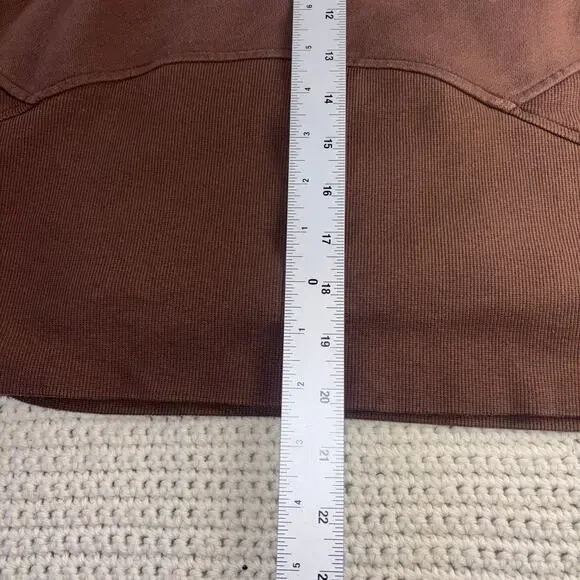 Lululemon Scuba Oversized Hoodie Women's XL/XXL Brown 1/2 Zip Cropped Active - Picture 8 of 13